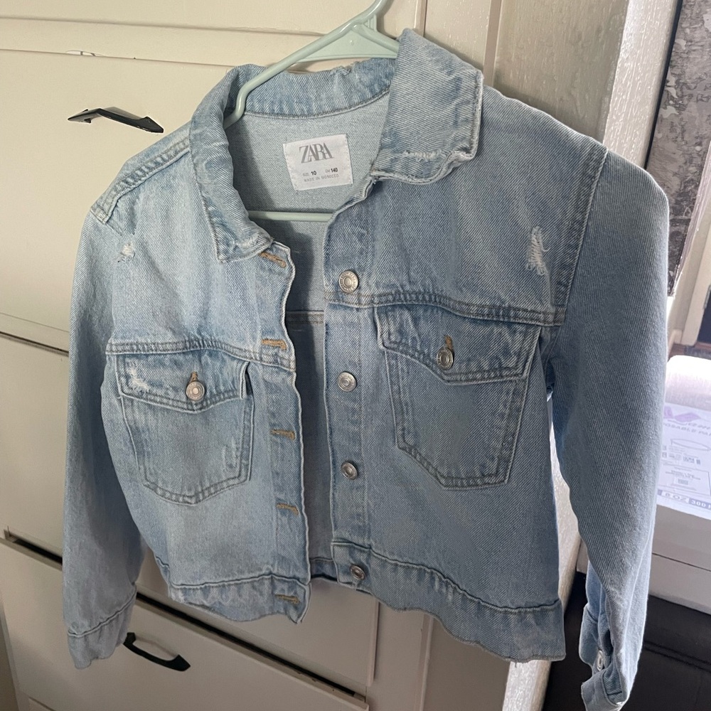 Zara Sky Blue Denim Jacket